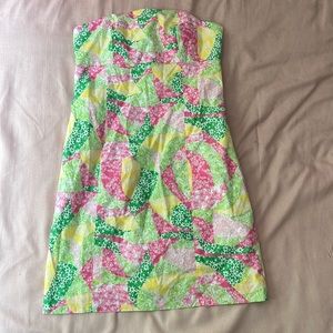 Lilly Pulitzer mini dress. Never worn. Brand New. Size 2. Green/Pink/Yellow